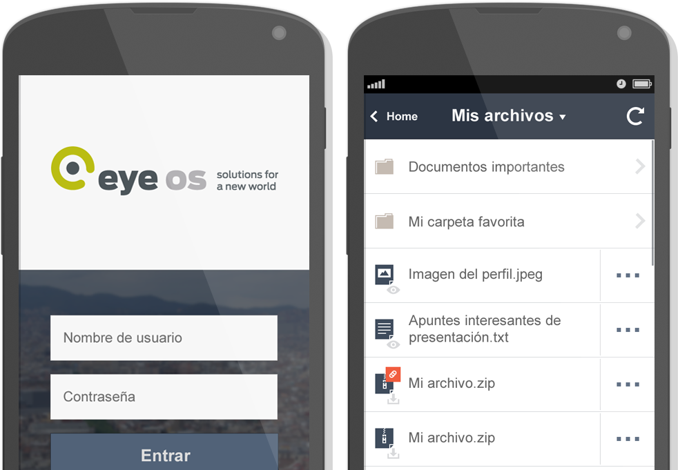 eyeOS Mobile screenshot